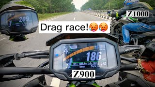 Z1000 vs Z900 drag race🥵 shocking results😰 z1000 z900 dragrace PRORIDER1000AgastayChauhan [upl. by Inkster376]