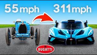 BUGATTI AND THE EVOLUTION OF THEIR SPEED [upl. by Yeltneb]