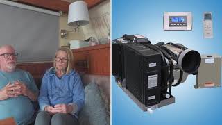 Boat AC MARINAIRE review of 16 BTU AC and Heat pump on old Trawler [upl. by Lebama978]