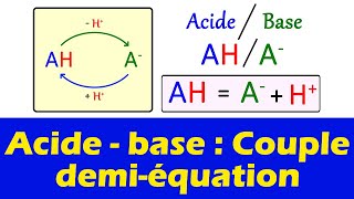 Acidebase couple et demiéquation Terminale  Chimie [upl. by Ysdnyl]