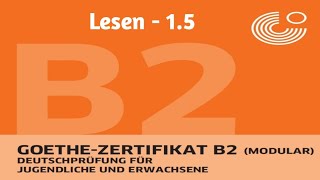 Goethe Zertifikat B2Lesen 15GermanFLIHYD [upl. by Shaughnessy132]