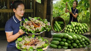 Harvesting squash to sell at the market  simple recipes from squash l Lý Thị Sai [upl. by Notlehs]