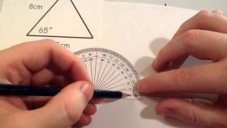 Constructing SAS triangles  Corbettmaths [upl. by Mattias]