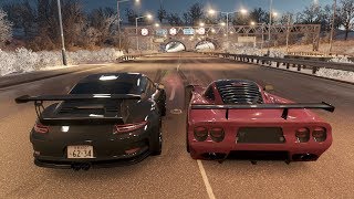 Forza Horizon 4 Drag Race  1555HP Porsche GT3 RS PO vs 1515HP Mosler MT900S [upl. by Straus]