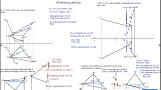 Geometría Descriptiva  TEORÍA DE PERPENDICULARIDAD Recta y Plano [upl. by Ozzie277]