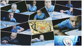 MAN CITY MOSAIC KIT  Players add the finishing touches  202021 [upl. by Harwilll332]