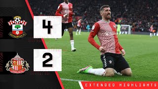 EXTENDED HIGHLIGHTS Southampton 42 Sunderland  Championship [upl. by Amabelle568]