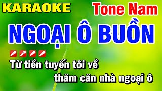 Ngoại Ô Buồn Tone Nam  Karaoke Nhạc Sống Hoài Phong [upl. by Cromwell]