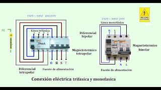 Conexión eléctrica trifasica y monofasica [upl. by Atsahs27]