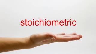 How to Pronounce stoichiometric  American English [upl. by Nueoras]