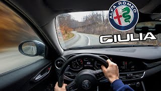 280 HP  ALFA ROMEO GIULIA VELOCE Q4  POV Drive Test [upl. by Eninnej747]