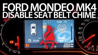 Ford Mondeo MK4 disable seat belt chime safety seatbelt reminder deactivation [upl. by Barsky]