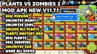 UPDATE PLANTS VS ZOMBIES 2 MOD APK V1171  Unlimited Diamond amp All Plants Unlocked Max Level [upl. by Cyrie374]