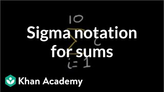 Sigma notation for sums  Sequences series and induction  Precalculus  Khan Academy [upl. by Traweek]