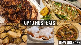 TOP 10 MUST EATS IN NEW ORLEANS  BOURBON STREET FOODIE RECOMMENDATION [upl. by Kuhn]