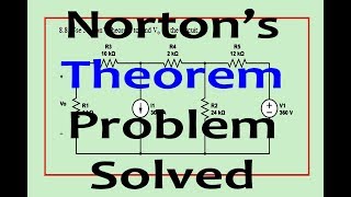 Nortons Theorem Problem Solved Electrical Circuit1 Lecture16 [upl. by Allegra]