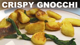 Panfried potato gnocchi with crispy sage and browned butter [upl. by Ettenwad382]