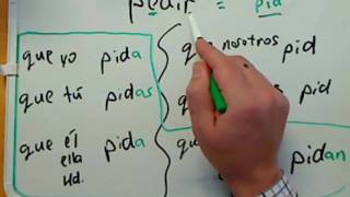 Pedir present tense subjunctive conjugation [upl. by Encratis]