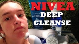 Nivea Face Wash Gel and Electric Deep Cleansing Brush  Unboxing And Review [upl. by Signe]