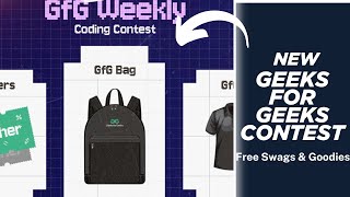 Geeks For Geeks New Weekly Program  Gfg Coding Contest  Free Swags amp Goodies  Apply Now [upl. by Obbard]