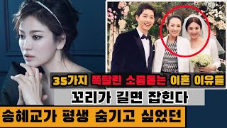 송혜교가 평생 숨기고 싶었던 35가지 쪽팔린 소름돋는 이혼 이유들 꼬리가 길면 잡힌다 [upl. by Sundin]