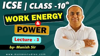 Class 10 ICSE Physics  work energy and power  icse [upl. by Ahsimak]