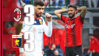 Giroud scores in sixgoal thriller  AC Milan 33 Genoa  Highlights Serie A [upl. by Gunilla]