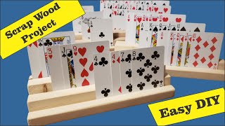 Tiered Playing Card Holder from Scrap Wood an Easy DIY Project [upl. by Ogirdor]