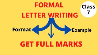 Class 7 English  Write Formal Letter In English with Format  English by Shweta Maam [upl. by Su602]