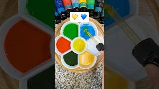 Yellow Color Mixing With 6 Other Colors colormixing colormixingmagic mixedcolors paintmixing [upl. by Racso]