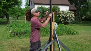 Using a Telescoping mast to raise a homemade spiderbeam for Field Day [upl. by Markowitz525]