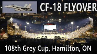 CF18 Hornets Flyover 108th Grey Cup Hamilton ON [upl. by Enrobso]