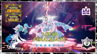 Primarina  SOLO 7 Star Feraligatr Tera Raid in Pokemon Scarlet Violet [upl. by Elocin]