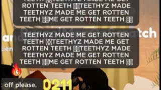 ROTTEN TEETH IN TEETHYZ  ROBLOX Trolling [upl. by Navarro995]