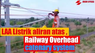 LAA Listrik aliran atas  Railway Overhead catenary system [upl. by Hayifas]