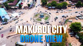 MAKURDI CITY  AERIAL VIEW OF MAKURDI CITY BENUE STATE 4k VIDEO [upl. by Lilahk]