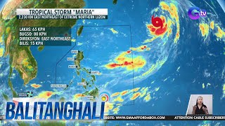 Binabantayang bagyo lumakas bilang tropical storm  Weather update today as of  Balitanghali [upl. by Linkoski502]