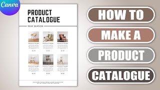 How to make a Product Catalogue in CANVA  Product Brochure  Flyer [upl. by Nolitta]