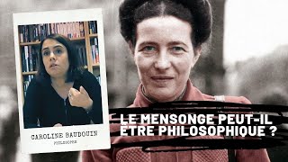 Simone de BEAUVOIR  Le mensonge peutil être philosophique  Caroline BAUDOUIN [upl. by Leimad827]