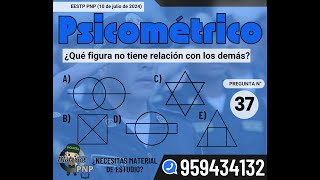 Parte 28  ¿Quieres probar tu inteligencia  Pregunta N°37  Admisión 20242 psicometrico pnp [upl. by Leiso]