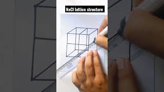 NaCl crystal structure draw easy shorts viral structure chemistry drawing shortvideo [upl. by Anastasius]