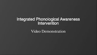 Phonological Awareness Intervention Video Demonstration [upl. by Dare]