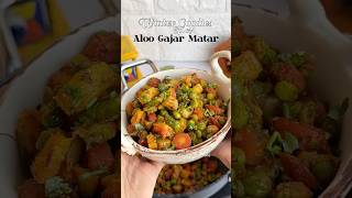 Aloo Gajar Matar ki Sabzi😋😍 aloogajarmatar simplerecipes healthyrecipes lunchrecipes [upl. by Boyse]