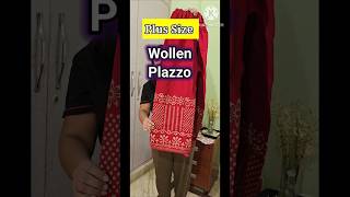 Plus Size WOLLEN PLAZZO🌹Must Watch full video🌹Best wollen bottom wear for PlusSize shorts trending [upl. by Tomasz937]