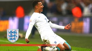 Dele Alli wonder strike  England 20 France  Goals amp Highlights [upl. by Sinnard]