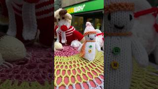 Festive knitted post box topper Allestree [upl. by Genovera]