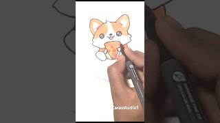 Cute diy sticker🦊🦊💖☺️😯😚😉😊cutestickerdiyart craftcrafterviralshortvideo videozarasstudio1 [upl. by Anoirtac]