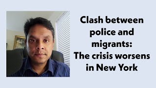 Clash between police and migrants The crisis worsen in New York [upl. by Thordis700]