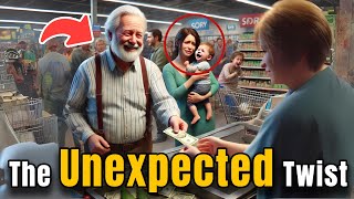 The Unexpected Twist After an Elderly Man Paid for a Mother’s Groceries with Her Two Children [upl. by Romina387]