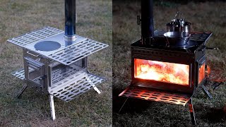 Camping Wood Stove Making and First Burn  MStove V2 Project Part 1 [upl. by Akiemaj]